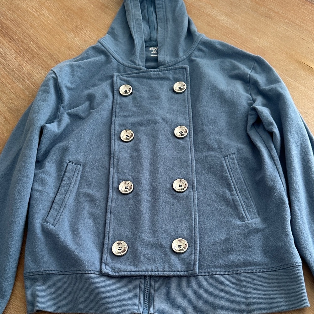 Michael Kors Blue Double-Breasted Jacket